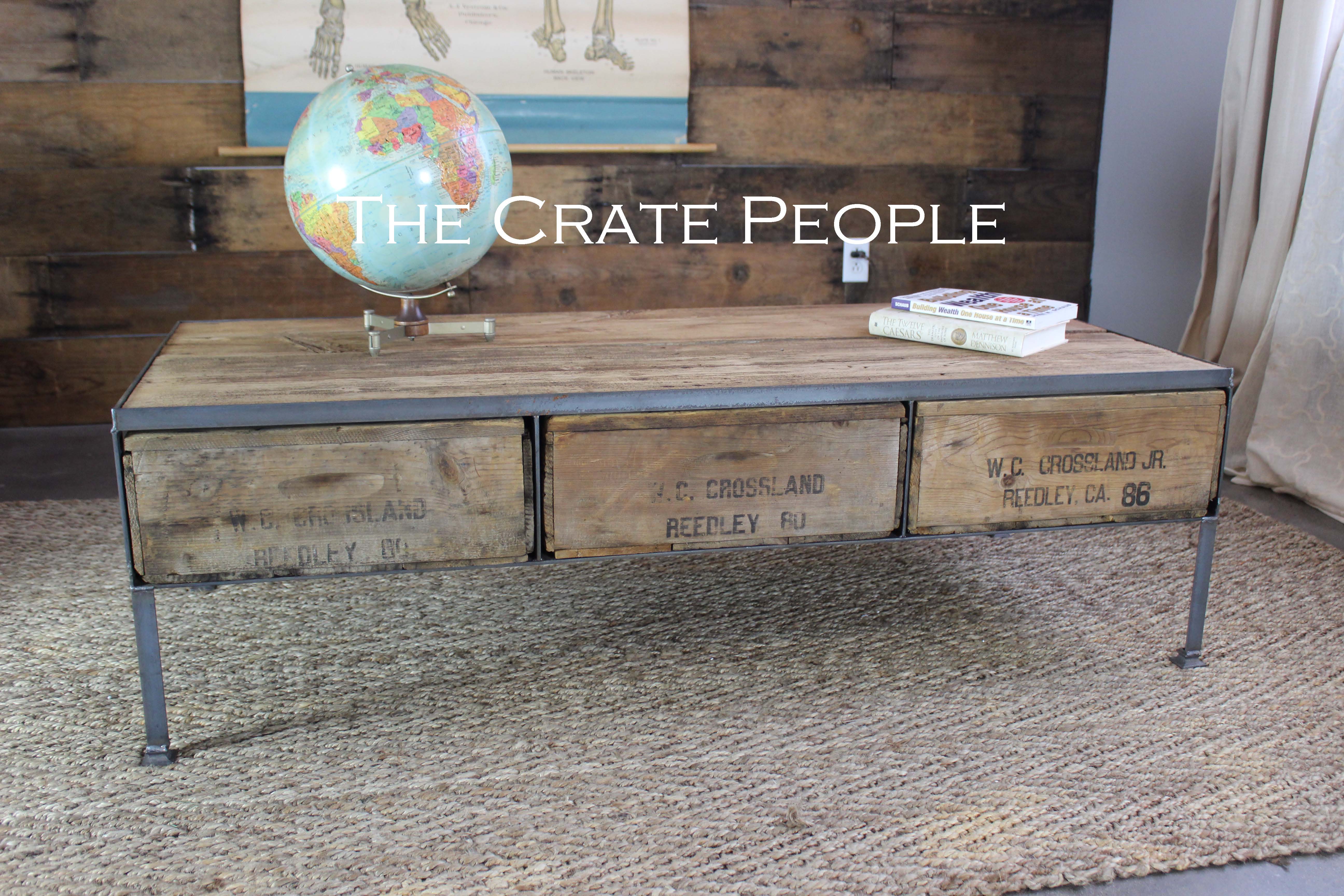 3 Crate Wide Coffee Table The Crate People