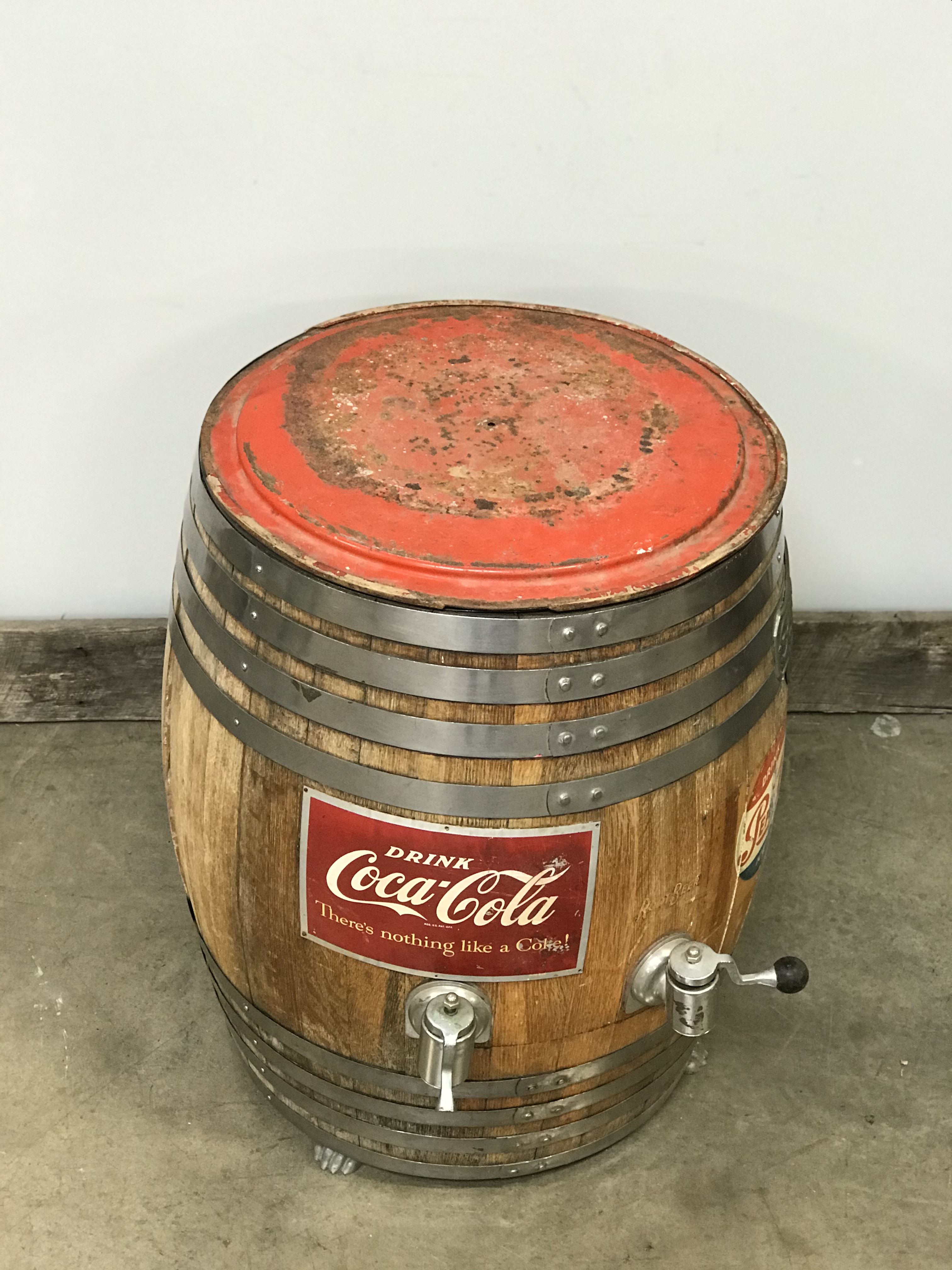 Vintage Coca Cola Barrel Dispenser